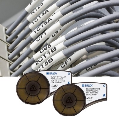 M21-187-C-342-YL PERMASLEEVE® Brady amarillo B-342 | MicroPlanet