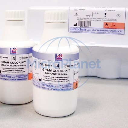 GRAM COLOR KIT, kit para tinción GRAM  c/4x250 ml