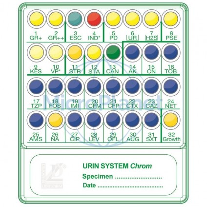 URIN SYSTEM CHROM, c/20 test